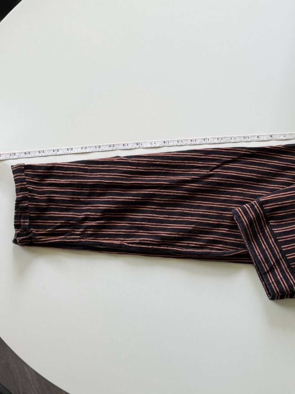 Natural by Known Supply Striped Knit Pants Size M Organic Cotton Black Orange - Picture 4 of 8